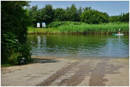 Wyre Marina slipway in the River Avon